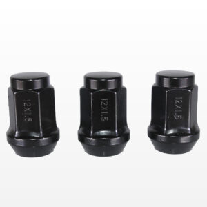 WHEEL NUT BULGE ACORN M12x1.50 BN17C 17AF BLACK